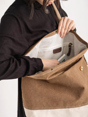 Mens Khaki Canvas Large Stachel Messenger Bag Canvas Side Bag Canvas Shoulder Bag for Women