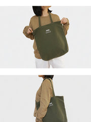 Green Canvas Tote Bag Canvas Handbag Womens Canvas Tote Shoulder Bag for Men