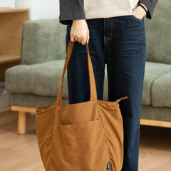 Womens Black Nylon Huge Tote Bag Minimalist Nylon Shoulder Tote Messenger Bag for Women