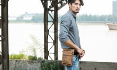 Cool Leather Belt Pouches Mens Waist Bag Shoulder Bag for Men - iwalletsmen