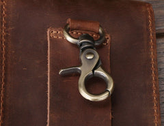 Leather Mens Cigarette Case with Belt Loop Cell Phone Holster Belt Pouch for Men - iwalletsmen