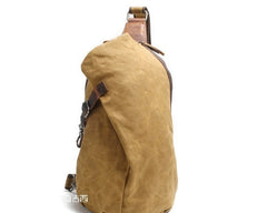 Cool Waxed Canvas Mens One Shoulder Pack Sling Bag Chest Bag for men - iwalletsmen