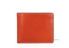 Leather Mens Small Wallet Slim Wallet Front Pocket Wallet Card Wallet for Men - iwalletsmen