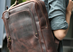 Vintage Leather Mens Backpacks Travel Backpack Laptop Backpack for men - iwalletsmen
