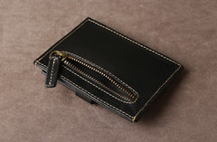 Genuine Leather Mens Cool Slim Front Pocket Wallet Leather Wallet Men Small Wallets  for Men