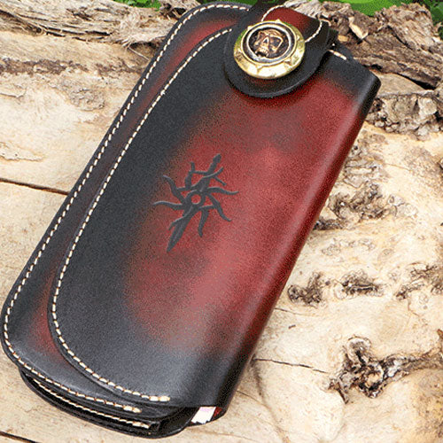 Handmade Leather Kylin Mens Chain Biker Wallet Cool Leather Wallet Wit –  iwalletsmen