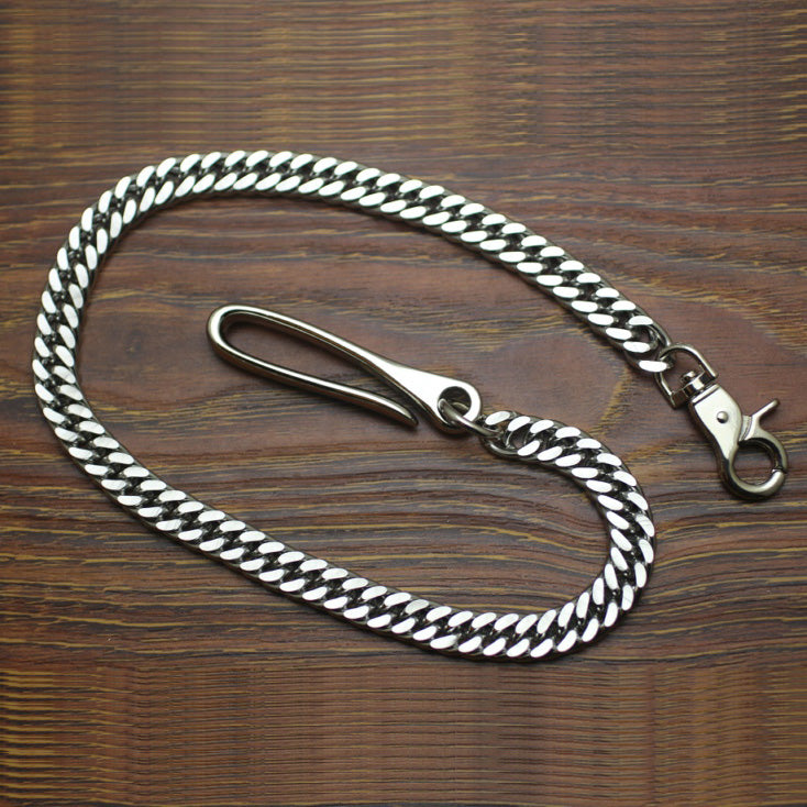 Cool Men's Silver Stainless Steel Pants Chain Biker Wallet Chain For Men - iwalletsmen