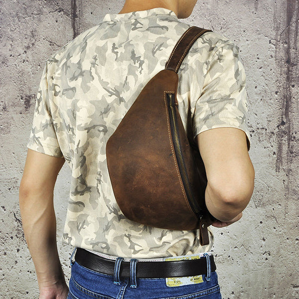 Cool Vintage Brown Mens Leather Fanny Pack Belt Bags Waist Bag For Men –  iwalletsmen
