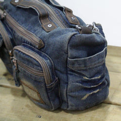 Blue Denim Mens Womens Side Bags Handbag Blue Jean Messenger Bag Courier Bags For Women - iwalletsmen