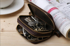 Handmade Leather Mens Cool Key Wallet Car Key Holder Case Slim Card Coin Wallet for Men