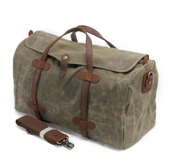 Army Green Canvas Weekend Bag Travel Bag Canvas Mens Gym Bag Weekend Bag Duffle Bag For Men - iwalletsmen