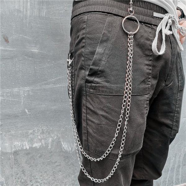 Badass Stainless Steel Mens Double Layer Pants Chain Long Wallet Chain –  iwalletsmen
