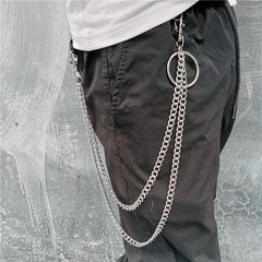 Badass Punk Mens Long Two Layer Pants Chain Long Wallet Chain For Men - iwalletsmen
