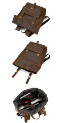 Best Leather Mens 16'' Laptop Backpack Travel Backpack Travel Rucksack School Backpack For Men