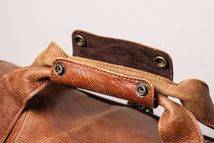 Brown Leather Mens Travel Bag Weekender Bag Large Duffle Bag Brown Overnight Bag Travel Bag for Men