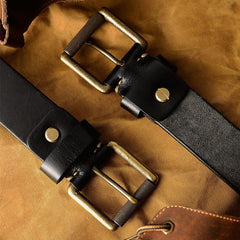 Cool Leather Simple Black Leather Belts Mens Belt Men Brown Leather Belts for Men - iwalletsmen