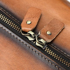 Classic Tan Leather Mens Large Weekender Bag Travel Bag Large Leather Duffle Bag