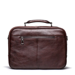 Coffee Leather Mens Briefcase Work Briefcase Business Briefcase Laptop Briefcase For Men