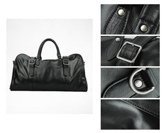 Coffee Leather Mens Large Weekender Bag Duffle Bag Overnight Bag Travel Bag for Men