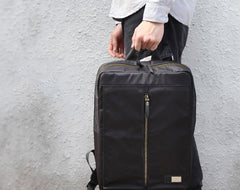 Cool Nylon PVC Men's Casual Black 14'' Travel Backpack Computer Backpack For Men - iwalletsmen