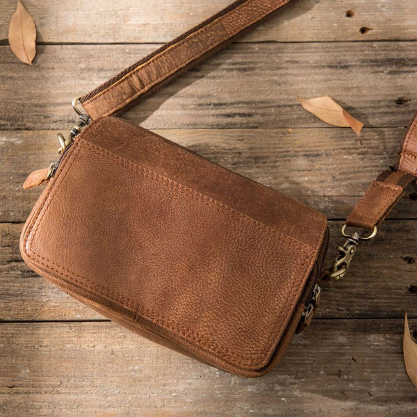 Camel leather messenger bag new arrivals