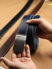 Handmade Mens Black Leather Belts PERSONALIZED Handmade Black Leather Belt for Men - iwalletsmen