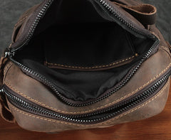 Cool Leather Mens Small Messenger Bag Tablet Side Bag Shoulder Bags For Men - iwalletsmen