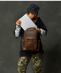 Large Leather Mens Sling Bag Black Sling Shoulder Bag Sling Backpack for men