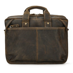 Leather Mens Briefcase Vintage Work Briefcase Business Briefcase Laptop Briefcase For Men