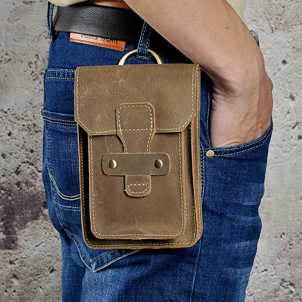 Leather Belt Pouch Mens Waist Bag Small Case for Men – imessengerbags