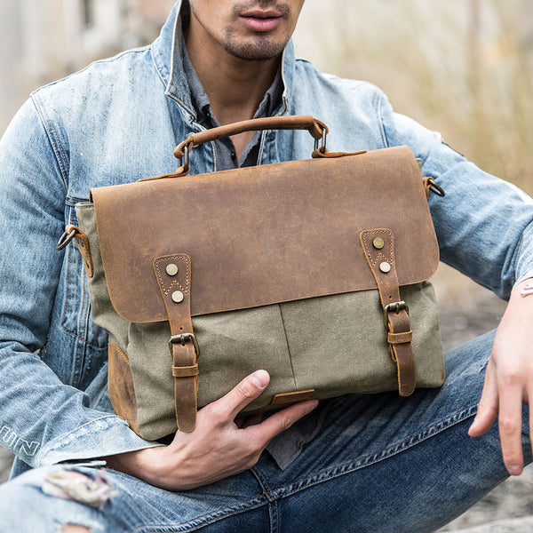 Canvas & Leather Bags for Men