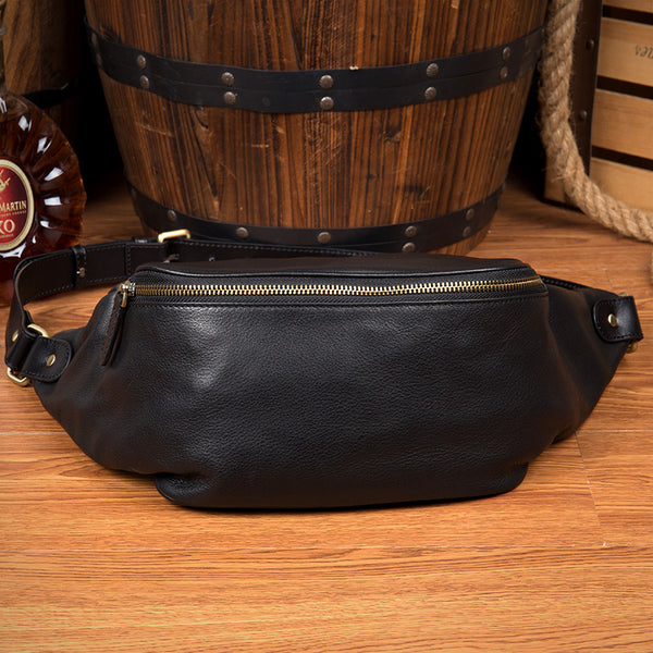 Leather Mens Fanny Pack Waist Bag Hip Pack Belt Bag Bumbag for Men –  iwalletsmen