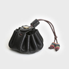 Medieval Renaissance Mini Leather Pouch Celtic Viking Coin Pouch Steampunk Drawstring Purse For Men Women Larp Cosplay