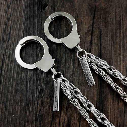 CALEE　Padlock silver wallet chain TrendyFashionJewelry Men Wallet Chain Biker 22