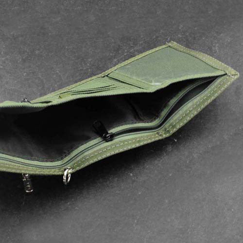 Mens / Boys Army Camouflage Velcro Wallet with Chain - Dark Army