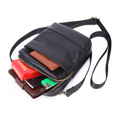 Fashion Brown Leather Men's Belt Pouch Belt Bag Black Mini Side Bag For Men - iwalletsmen