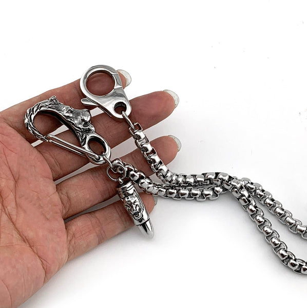 Cool Stainless Steel Mens Bullet Pants Chain Wallet CHain