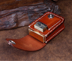 Cool Leather Mens Engraved Tiger Cigarette Holder Case lighter Holder for Men - iwalletsmen