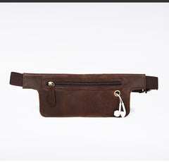 Vintage Leather Slim Fanny Pack Mens Waist Bag Hip Pack Belt Bag for Men - iwalletsmen