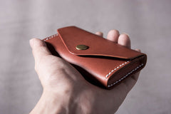 Handmade Leather Mens Cool billfold Wallet Card Holder Small Card Slim Wallets for Men
