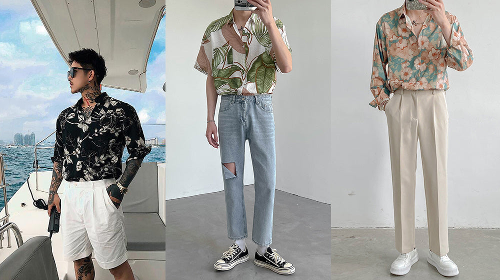 20 Floral Shirts To Up Your Summer Look | Korean Men Style Guide | Korean Mens Summer Fashion |