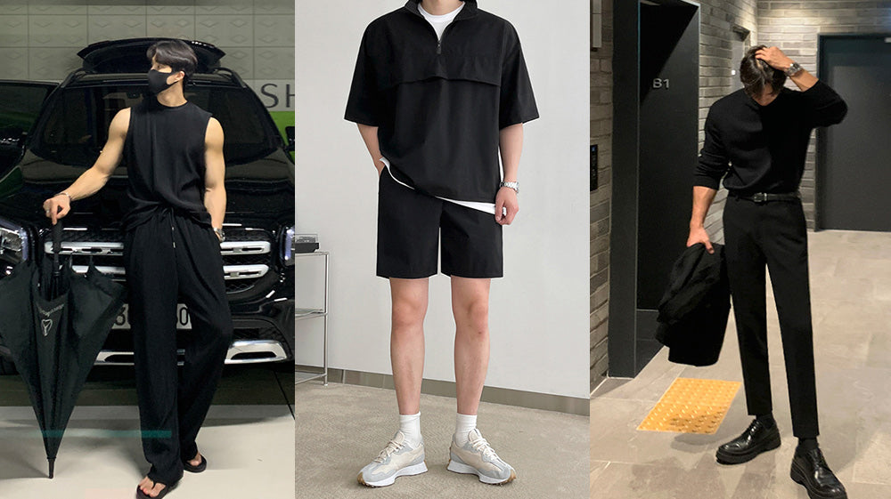 How to Wear a Black Shirt In Summer Like Korean Men?