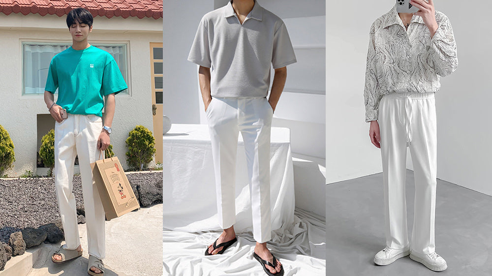 How to style White Pants in Summer | Korean Men Style Guide | Korean Mens Summer Fashion