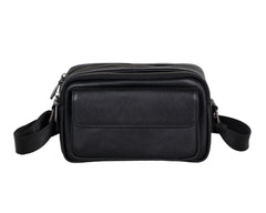 Mens Black Leather Crossbody Bag Mens Small Leather Crossbody Bag - iwalletsmen