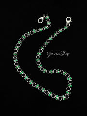 Green Vine Gem Wallet Chain Gem Womens Wallet Chain - iChainWallets
