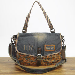 Denim Side Bags Womens Blue Denim Messenger Bag Vintage Denim Shoulder Bag For Women