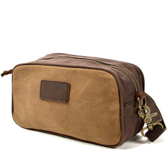 dopp kit bag Mens Waxed Canvas Dopp Kit Convertible Mini Shoulder Bag Canvas Toiletry Bag for Men