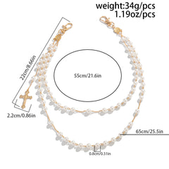 Gold Beaded Wallet Chain for Women 