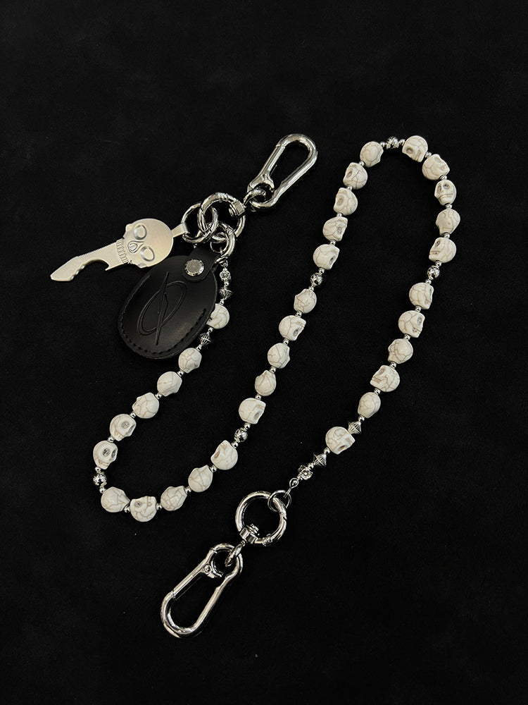 White Skull Chain for Wallet 