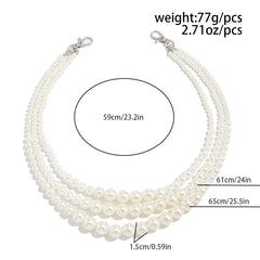 Pearl Wallet Chain for Women Triple Wallet Chain Womens Wallet Chain - iChainWallets
